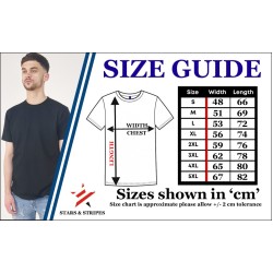 Cheap Plain T Shirts Stars & Stripes  100% Soft Cotton 165 gsm t-Shirt - Stars & Stripes